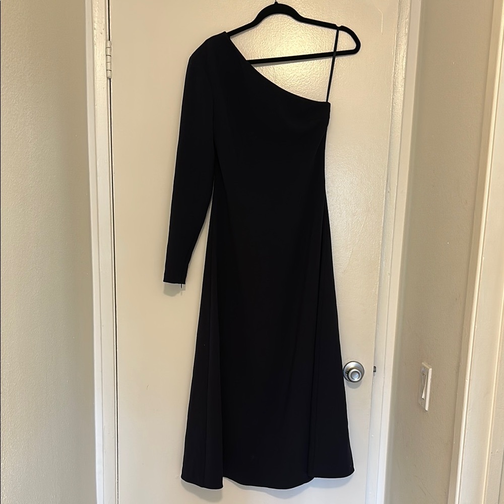 SAUD Navy Blue One-Shoulder Dress - size Small